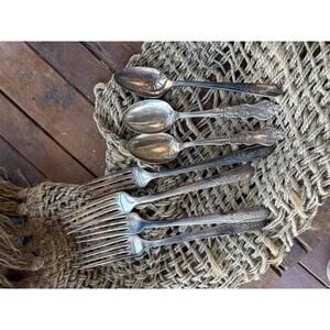 Vintage Collectible Silverware Set - Forks and Spoons